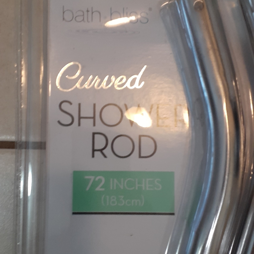New Curved shower rod